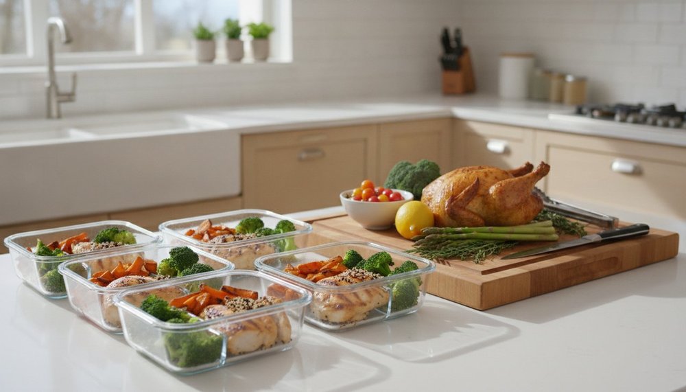 Repas préparés à l'avance en portions pour maîtriser ses calories