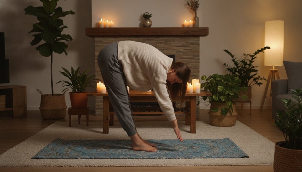 Étirements doux du soir pour favoriser la détente avant le coucher